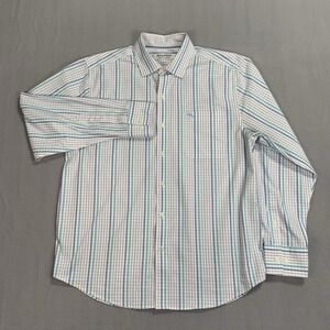 Tommy Bahama Sarasota Stretch Plaid Button Down Shirt Mens M Coolmax